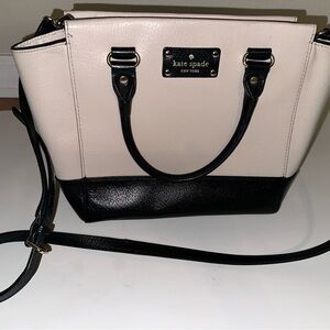 Kate Spade Black and Cream Satchel